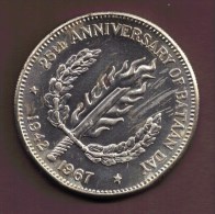 PILIPINAS 1 PESO 1967 BATAAN DAY  ARGENT Silver 0.900 KM# 195 - Filippine