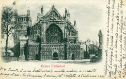 EXTERER. Cathedral. Posted For TRIESTE 8 Juli 1899. Stamp Intact. - Exeter