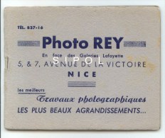 NICE Petit Album Plubicitaire  4 Pages Photo Rey Nice Cartonage Bleu QQ Traces D âge Années 1955 Env - Supplies And Equipment