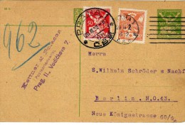 1388 Entero Postal Praha 1922 Checoslovaquia - Postales