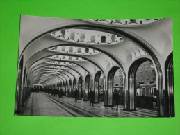 Russia,SSSR,Moscow,Railway,Underground Station,train,metro,subway,postcard - Subway