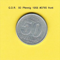 GERMAN DEMOCRATIC REPUBLIC   50  PFENNIG 1958  (KM # 112.1) - 50 Pfennig
