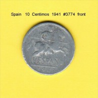 SPAIN    10  CENTIMOS  1941  (KM # 765) - 10 Centiemen