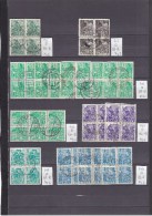 TIMBRE. ALLEMAGNE. RDA. DDR. 158 BLOCS DE QUATRE. 13 SCANS. ENTRE 1952 ET 1977. TRES TRES FORTE COTE. - Verzamelingen