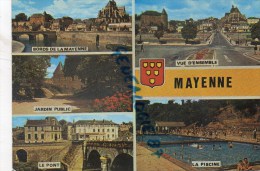 53 - MAYENNE - JARDIN PUBLIC- LE PONT- LA PISCINE- VUE D' ENSEMBLE - Mayenne