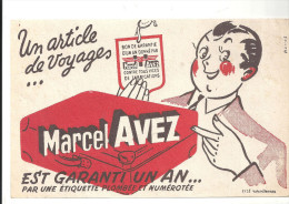 Buvard MARCEL AVEZ Un Article De Voyages... MARCEL AVEZ Est Garanti Un An - Transports