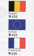 6-set 3x2 Farben Flaggen-Sticker Variabel 7€ Zur Kennzeichnung An Alben+Sammlungen Firma LINDNER #600 Flags Of The World - Ohne Zuordnung