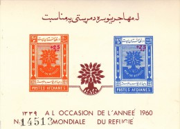 AFGANISTAN - BLOC FEUILLET N° 5 NEUF XX - 1960- ANNEE MONDIALE DU REFUGIE - Afghanistan