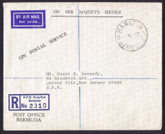 1967 Registered Philatelic Bureau Letter To USA  No Stamps - Bermuda