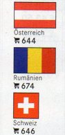 6-set 3x2 Farben Flaggen-Sticker Variabel 7€ Zur Kennzeichnung An Alben+Sammlungen Firma LINDNER #600 Flags Of The World - Ohne Zuordnung