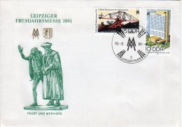 DDR 1981 Leipzig Spring Fair FDC.  Michel 2593-94 - Andere & Zonder Classificatie