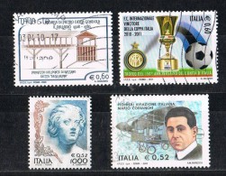 Italia 2011/2008/2003 - 4 Francobolli Misti €. 0,60 Andrea Palladio + €. 0,60 Coppa Italia + 0,52 +0,52 - Usato Sicuro - 2011-20: Oblitérés