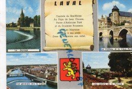 53 - LAVAL -   JARDINS DE LA PERRINE- CATHEDRALE- EGLISE ET BARRAGE - CHATEAU ET PONT - Laval