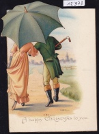 Happy Christmas Umbrella Goes Out The Card ; Poem Of F. M. Chettle (scan Verso) (12´973) - Autres & Non Classés