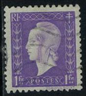 FRANCE 689°  1,00f  Lilas  Série De Londres  Marianne De Dulac  (10% De La Cote + 0,15€) - 1944-45 Maríanne De Dulac
