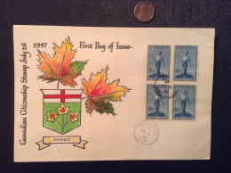 Canada, 1947 Limited Edition FDC - Canadian Citizenship Stamp First Day Of Issue - ....-1951