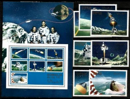 (010-11) Somalia / Somalie  Space / Moon Landing / Lune / Apollo   ** / Mnh  Michel I-VII + Block I - Somalia (1960-...)