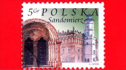 POLONIA - POLSKA - 2004 - USATO - ARCHITETTURA - SANDOMIERZ -  5 GR - Used Stamps