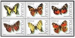 Polonia - 1991 - Nuovo/new - Farfalle - Mi N. 3343/48 - Unused Stamps