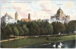 Görlitz Schlesien Ausstellung 1905 Color Panorama Aussichtsturm Hauptrestaurant - Görlitz