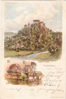 Burg Rabeneck Waischenfeld Kr Bayreuth Wasser Mühle Künstlerkarte HSt 6.6.1900 - Bayreuth