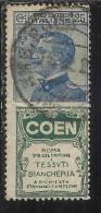 ITALIA REGNO ITALY KINGDOM 1924 1925 PUBBLICITARI COEN CENT. 25 TIMBRATO USED - Reclame