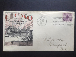 US, 1933 FDC - Chicago World's Fair 1933, Century Of Progress - 1851-1940