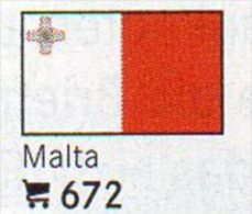 Set 6 Flaggen Malta In Farbe 7€ Zur Kennzeichnung Von Büchern, Alben Und Sammlungen Firma LINDNER #672 Flags Of Republik - Grands Auteurs