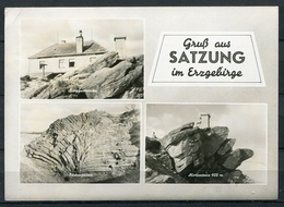(0944) Gruß Aus Satzung Im Erzgebirge / Mehrbildkarte S/w - Gel. 1966 - DDR - Z 384  B 8/65  Graphokopie HS - Marienberg
