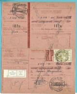 884 (U.P.U.) Op Ontvangkaart/Carte-récépissé Met Stempel BRUXELLES Met Stempel RETOUR / IMPAYE - Lettres & Documents