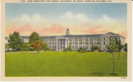 Columbia SC South Carolina, University Of South Carolina Women's Dormitory, C1930s/40s Vintage Postcard - Columbia