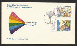 Chypre Du Nord Turquie Peinture Moderne FDC 1991 Northern Cyprus Turkey Modern Painting FDC 1991 - Cartas & Documentos