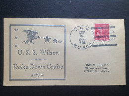 US, 1939 Naval Cover - U.S.S. Wilson-Shake Down Cruise ANCS 54 - 1851-1940