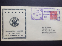 US, 1936 Naval Cover - U.S.S. Moffett No. 362 - 1851-1940