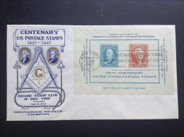 US, 1947 FDC - Centenary U.S. Postage Stamps 1847-1947 - 1941-1950