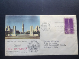 US, 1939 FDC - Golden Gate International Exposition-Court Of The Moon - 1851-1940
