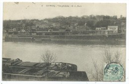 CPA -LE PECQ -VUE GENERALE -Yvelines (78) -Circulé 1906 -péniches - Le Pecq