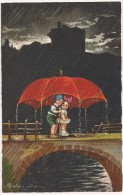 Illustrateur E. Colombo - Enfants Amoureux En Hiver, Sous La Pluie [4544] - Colombo, E.