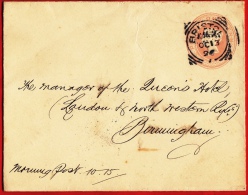 Three (3) Postal Stationary / Entiers Postaux 1896, 1902, Bristol, Wimborne / Check Obliteration - Luftpost & Aerogramme