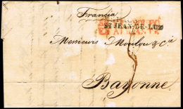 ALICANTE PREF. - ALICANTE P.E. 16R - CARTA CIRC. A FRANCIA 1832 - DIVERSOS PORT. - ...-1850 Vorphilatelie