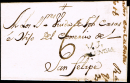 ALICANTE PREF. - VILLAJOYOSA PE 1 - CARTA CIRC. A JATIVA - PORTEO MANUSCRITO 6 - ...-1850 Prephilately