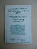 SUISSE / SCHWEIZ - Carte Nationale - 1: 50 000 -  GRESSONEY - Blatt Feuille 294 - - Topographische Karten