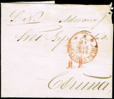 ALICANTE PREF. - ALICANTE P.E. 15R - CARTA CIRC. A LA ADUANA DE SEVILLA 1844 - ...-1850 Prephilately