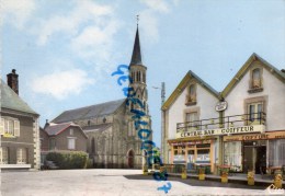 87 - SAINT SULPICE LES FEUILLES - ST SULPICE LES FEUILLES- PLACE DE L' EGLISE CENTRAL BAR COIFFEUR - Saint Sulpice Les Feuilles