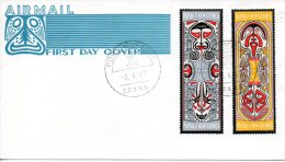 PAPOUASIE-NOUVELLE GUINEE. N°153-6 Sur Enveloppe 1er Jour (FDC) De 1969. Mythologie Indigène. - Mitología