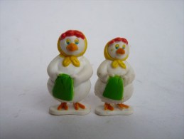 2 FIGURINE PAGOT RICARD  - CALIMERO - 1995 CESIRA MAMAN DE CALIMERO Oeuf Surprise Type Kinder 2 VARIANTES FIGURINE - Altri & Non Classificati