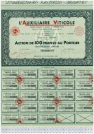 L'Auxiliaire Viticole, Statuts à Toulouse Et Siege à Béziers - Landbouw