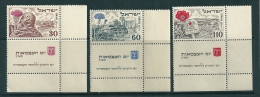 Israel 1952 With Tabs SG 65-7 MNH - Nuevos (con Tab)