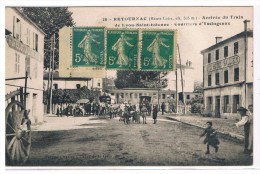 43 -TRES RARE - RETOURNAC- COURRIERS D'YSSINGEAUX - ARRIVEE DU TRAIN De LYON ST ETIENNE- - Retournac