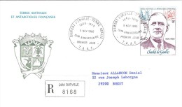 10094  FDC  Charles De GAULLE - Terre ADELIE - 9 Novembre 1980 - FDC